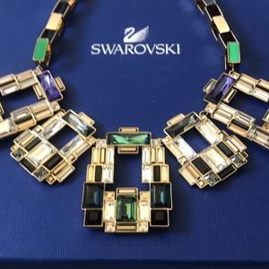Rare Gold Swarovski statement necklace.